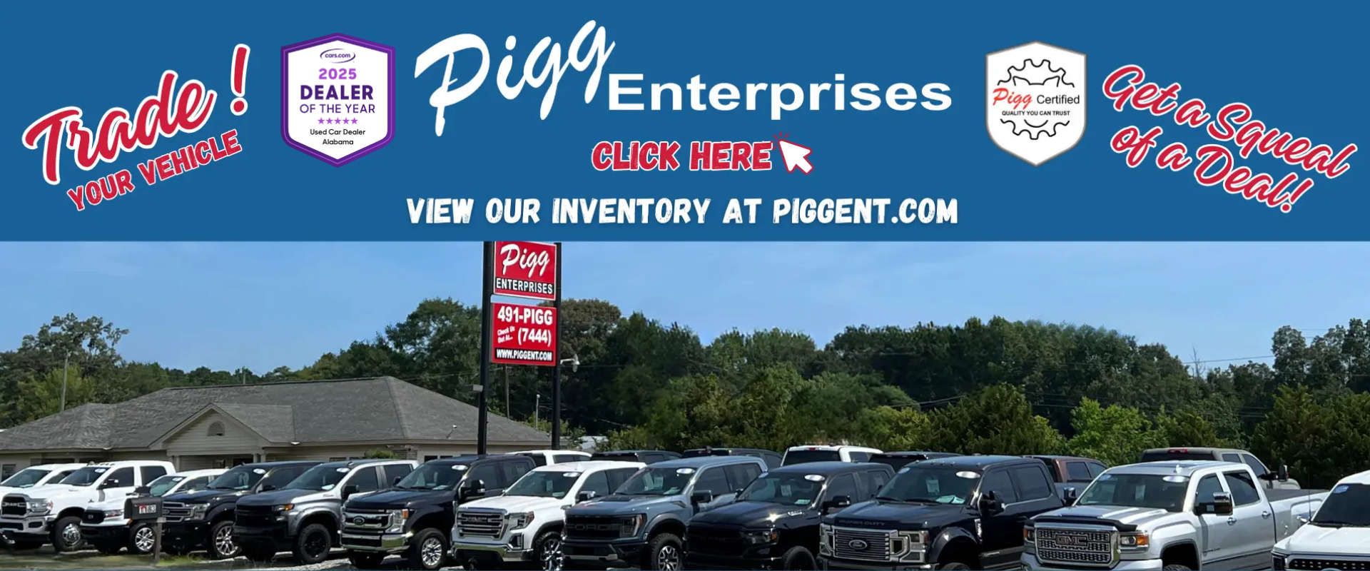 Pigg Enterprises - Trade your vehicle hassle-free. View inventory at Piggent.com