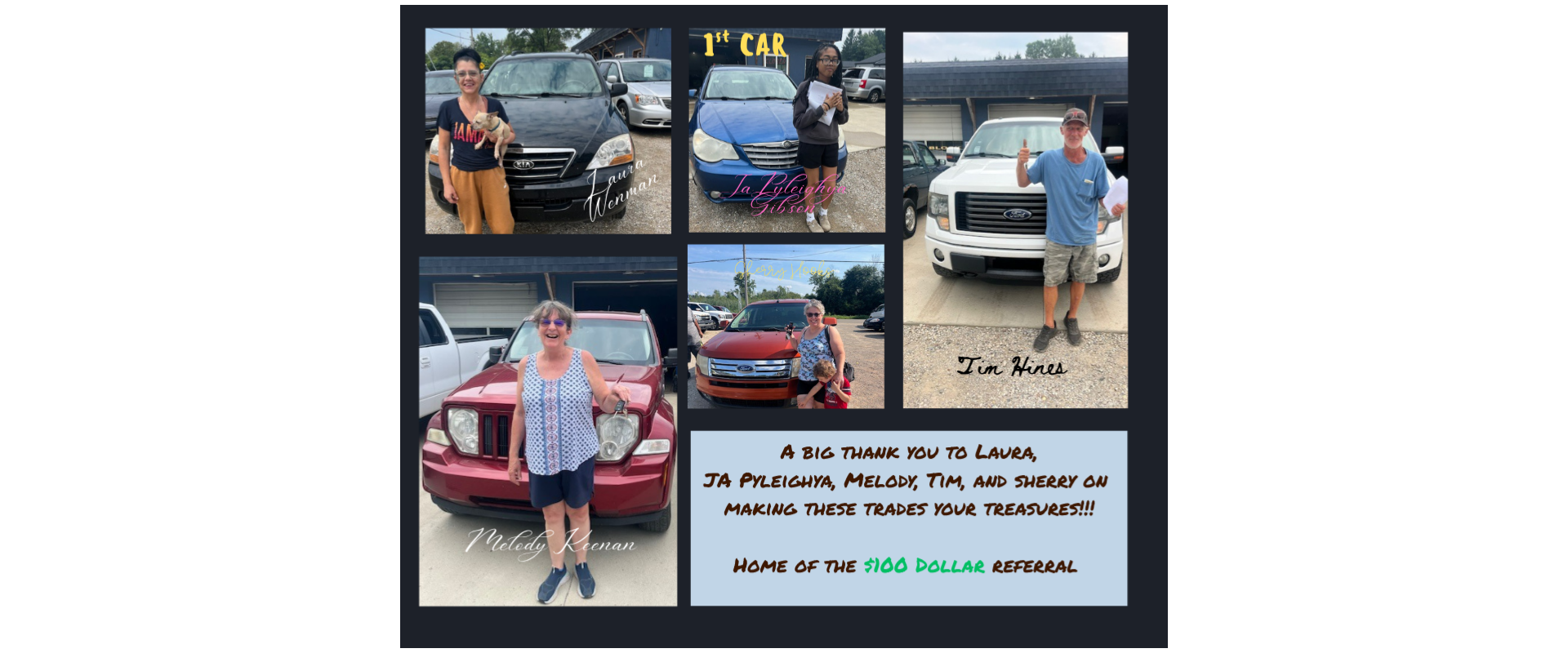 JUST A FEW HAPPY CUSTOMERS