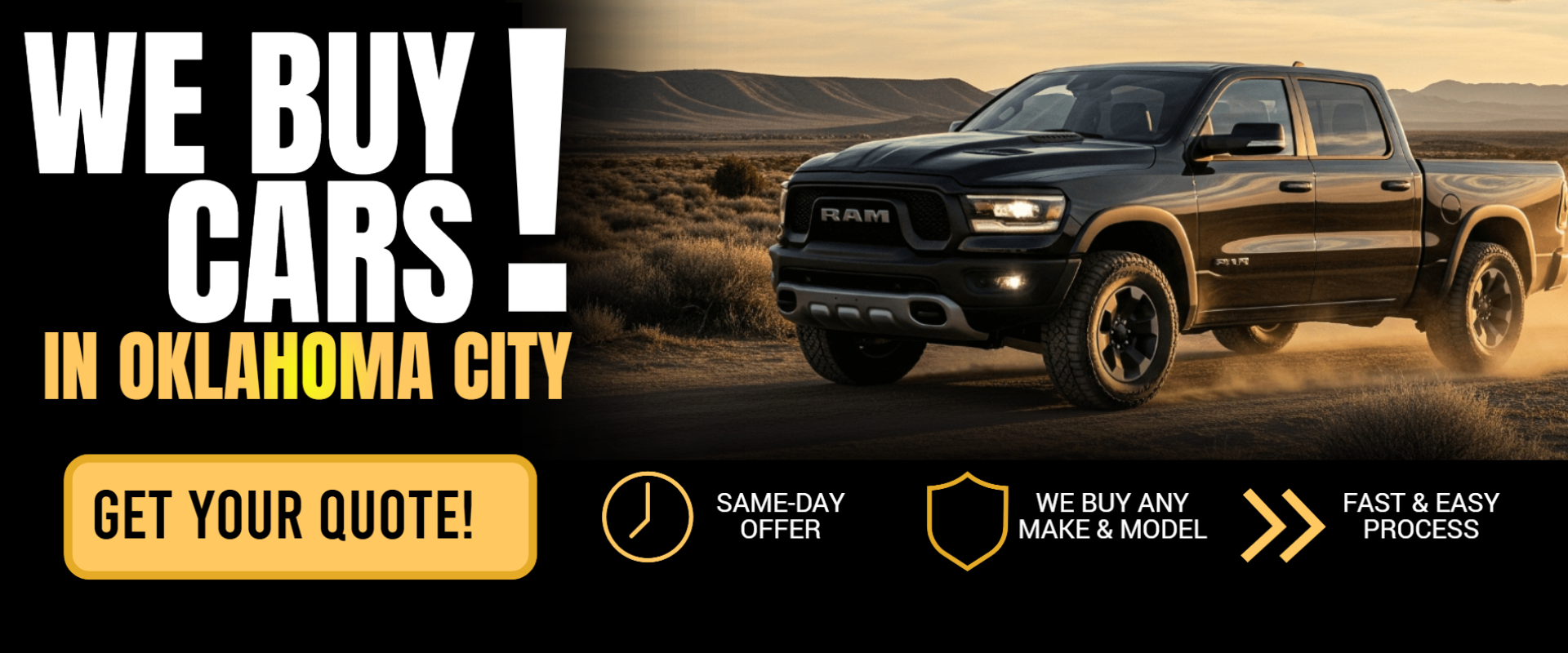 WE BUY CARS, TRUCKS & SUV's IN OKLAHOMA CITY