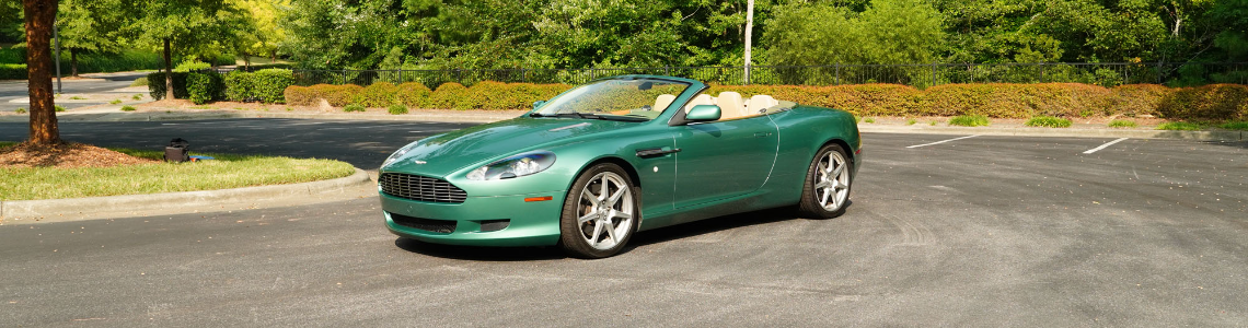 Unicorn car! 2006 Aston Martin DB9 in Almond Green over Absynthe Green with 15k miles and 6sp manual transmission!