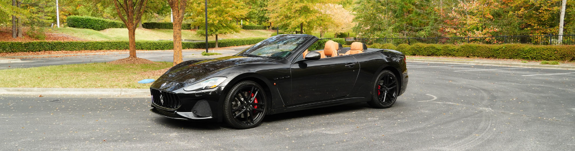 Superb Nero Carbonio on Cuoio Maserati Granturismo MC convertible: 2018 with only 15k miles!