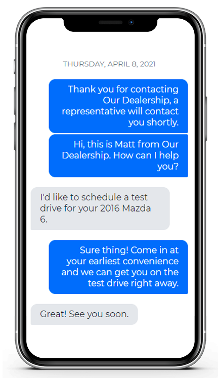Salesperson Texting Mockup