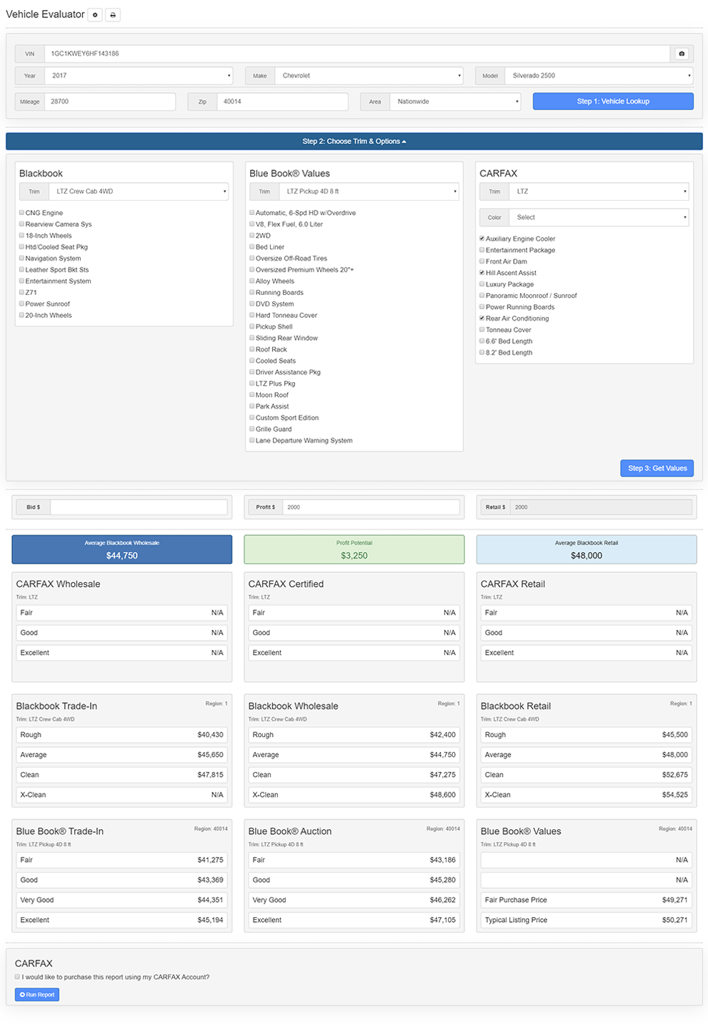 vehicle evaluator for car dealers 4d prior authorization form